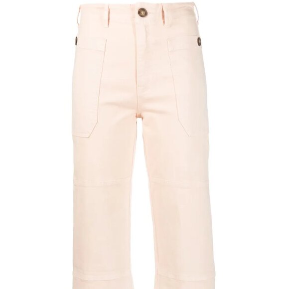 Like new FRAME Straight-Leg Utility Trousers Pants in Nude Pink Size 27 - Picture 15 of 15